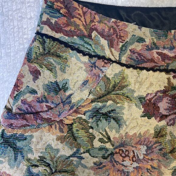 Free People Multicolor Tapestry Floral A-Line Mini LIned Skirt Size 4 - Picture 2 of 9